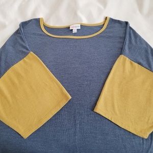 NWT Lularoe IRMA 3X Blue/Yellow